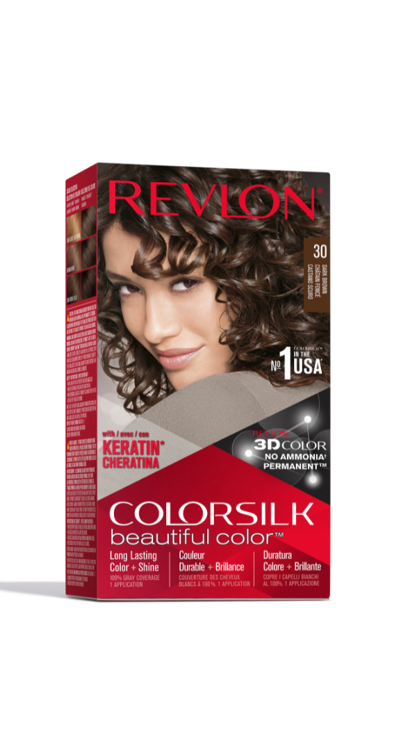 Revlon Colorsilk Beautiful Color Coloration Permanente des Cheveux avec  Technologie au Gel 3D et Kératine, Teinture avec Couvrance à 100 % des  Cheveux
