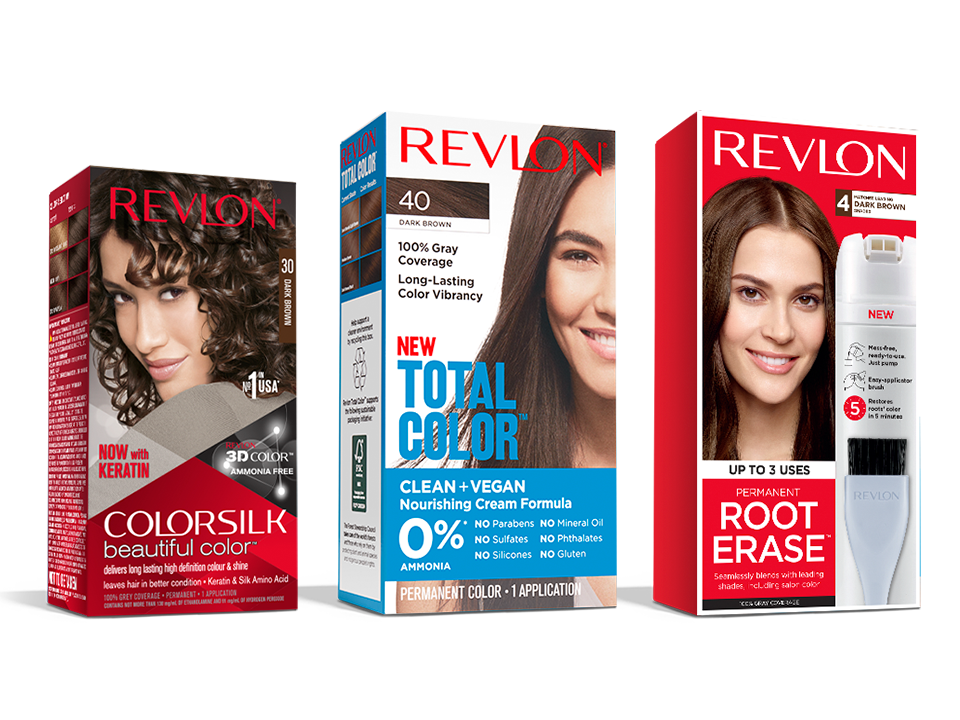Total Color™ Permanent Hair Color Revlon | Revlon Colorsilk Beautiful Color  Permanent Hair Color, 40 Medium Ash Brown, Kit 